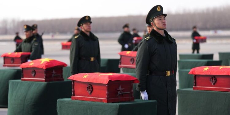 Return of remains of 43 Chinese martyrs from the Republic of Korea