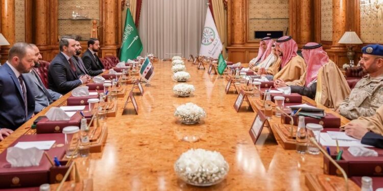 The Saudi Minister of Foreign Affairs and Defense met with many senior officials of the new Syrian authorities to discuss the current situation in Syria