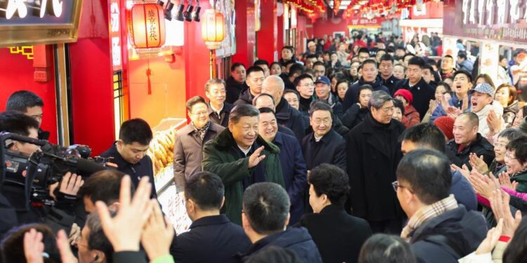 Xi Jinping inspects a city in northeast China as spring festival approaches