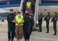 200 suspects who were escorted out of the plane on the scene