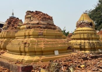 7.7-magnitude earthquake in Myanmar: The damaged building of the old bridge collapsed, and the casualties are being verified! (picture)