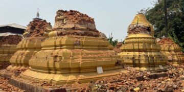 7.7-magnitude earthquake in Myanmar: The damaged building of the old bridge collapsed, and the casualties are being verified! (picture)