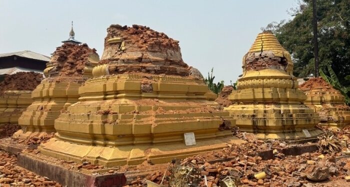 7.7-magnitude earthquake in Myanmar: The damaged building of the old bridge collapsed, and the casualties are being verified! (picture)