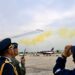 Chinese Air Force August 1st Flight Performance Team performs a flight performance in Thailand