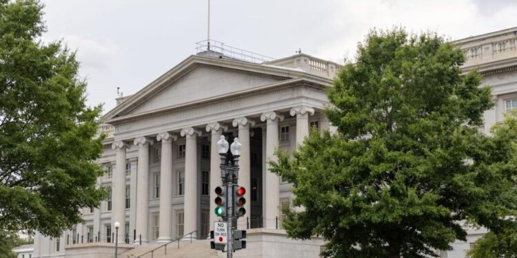 The U.S. fiscal deficit hits a high in the first five months of this fiscal year