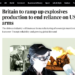 British media: Britain will significantly increase ammunition capacity to reduce dependence on the United States