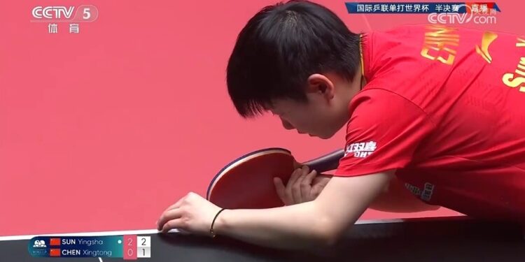 Sun Yingsha defeated her teammate Chen Xingtong and will compete with Kuai Man for the Women’s Singles Championship in the Macau World Cup