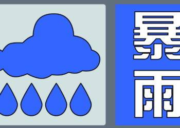 The Central Meteorological Observatory’s double warning of heavy rain and strong winds is issued at the same time. The gusts of some areas can reach level 10.