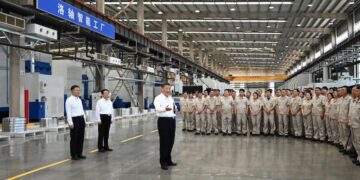 Xi Jinping inspects the city of Luoyang in the center of China