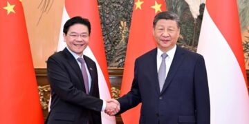 Xi Jinping meets the Singaporean PM