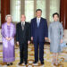 Xi Jinping and his wife meet the King and Queen Mother of Cambodia