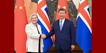 Xi Jinping meets Icelandic president