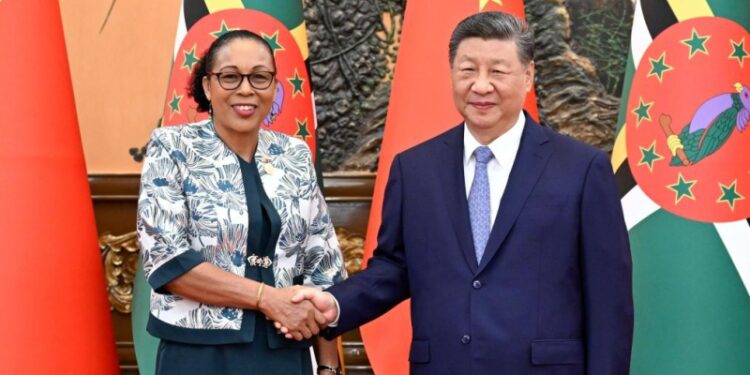 Xi Jinping meets with the President of Dominica