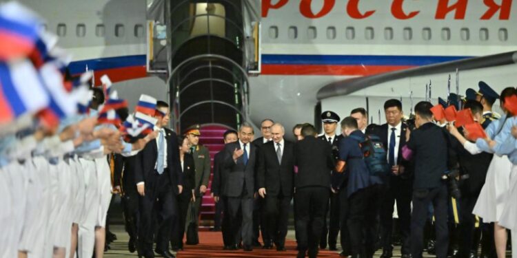 Vladimir Putin arrives in Beijing for a state visit to China